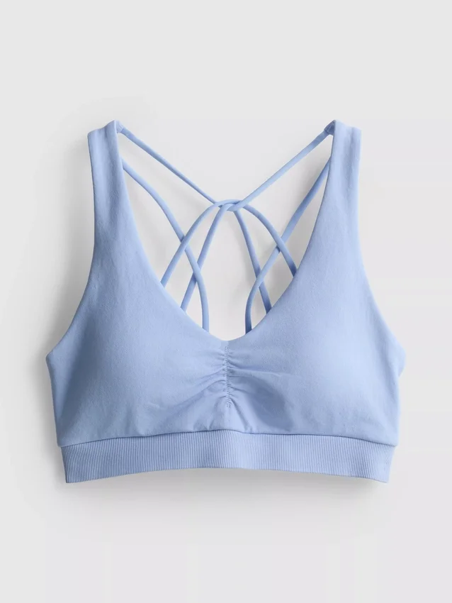 Seamless strappy active crop top