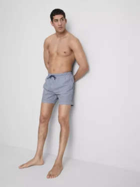 Seersucker swimming shorts