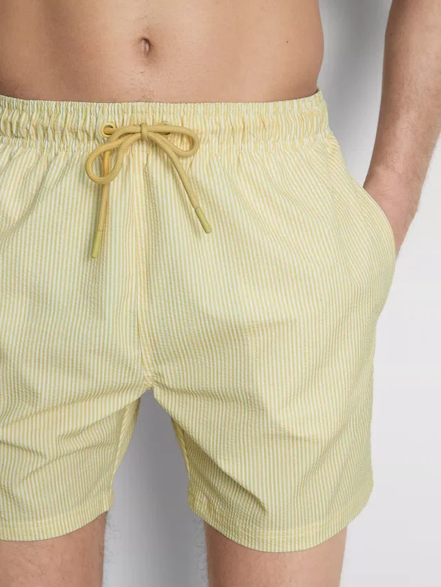 Seersucker swimming shorts