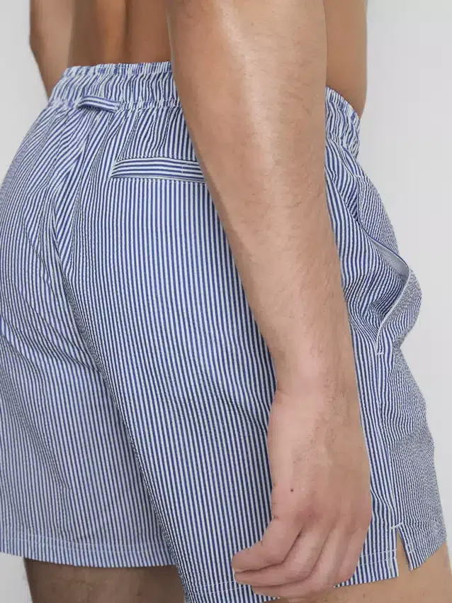 Seersucker swimming shorts