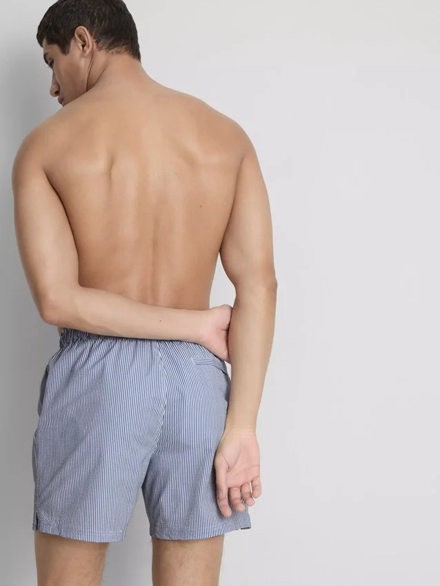 Seersucker swimming shorts