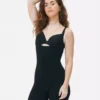 Shapewear open-bust mid-thigh bodysuit