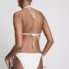 Shell embroidered side-tie bikini bottoms