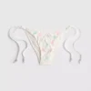 Shell embroidered side-tie bikini bottoms