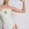 Shell hardware bandeau swimsuit