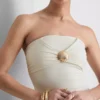 Shell hardware bandeau swimsuit