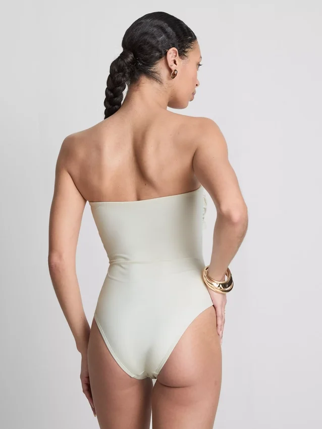 Shell hardware bandeau swimsuit