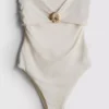 Shell hardware bandeau swimsuit