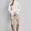 Shirred peplum hem blouse