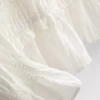Shirred peplum hem blouse