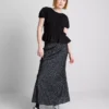 Shirred short-sleeve top