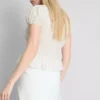 Shirred short-sleeve top