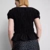 Shirred short-sleeve top