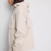 Short cinched rain jacket