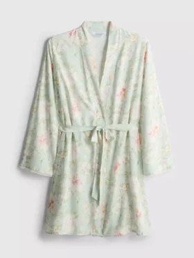Short floral robe