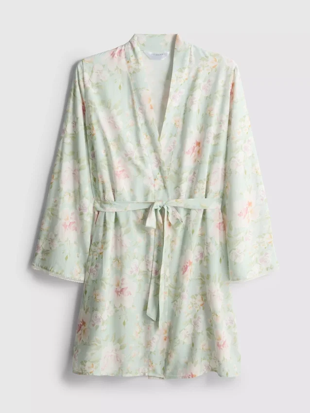 Short floral robe