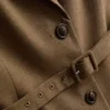 Short sleeve belt detail blazer