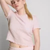 Short-sleeve crinkle top