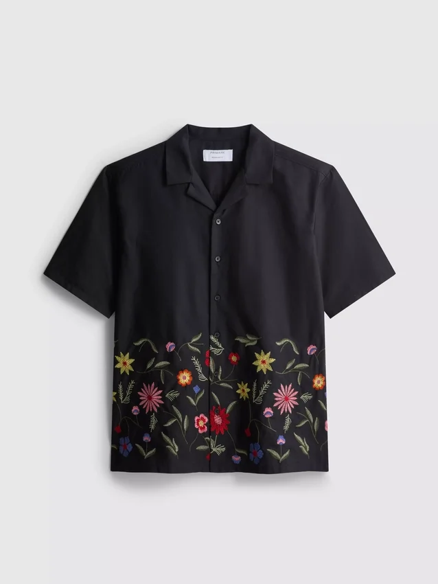 Short sleeve embroidered shirt