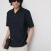 Short sleeve linen blend shirt