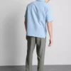Short sleeve linen blend shirt