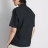 Short sleeve linen blend shirt