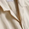 Short sleeve linen blend shirt