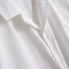 Short sleeve linen blend shirt