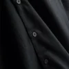 Short sleeve linen blend shirt