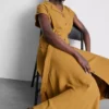 Short sleeve midi shirt dress