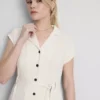 Short sleeve midi shirt dress
