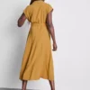 Short sleeve midi shirt dress
