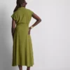 Short sleeve midi shirt dress