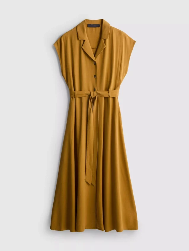 Short sleeve midi shirt dress