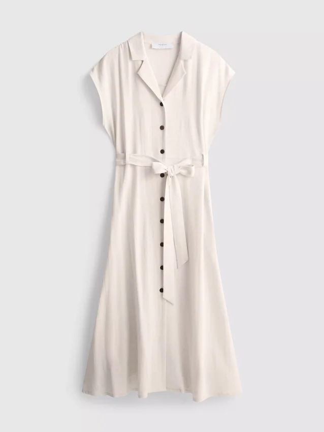 Short sleeve midi shirt dress
