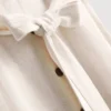 Short sleeve midi shirt dress