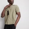 Short sleeve textured shirt