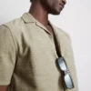 Short sleeve textured shirt