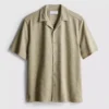Short sleeve textured shirt