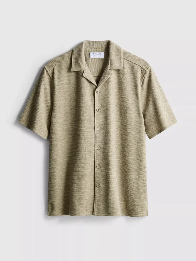 Short sleeve textured shirt