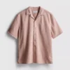 Short sleeve textured shirt