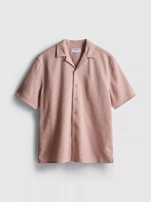 Short sleeve textured shirt