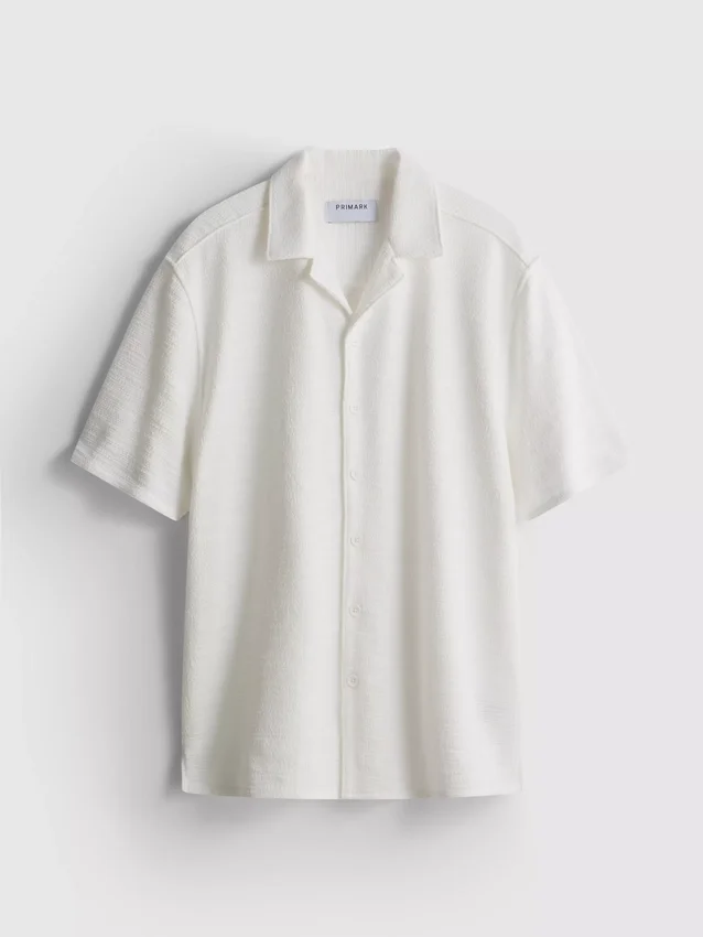 Short sleeve textured shirt