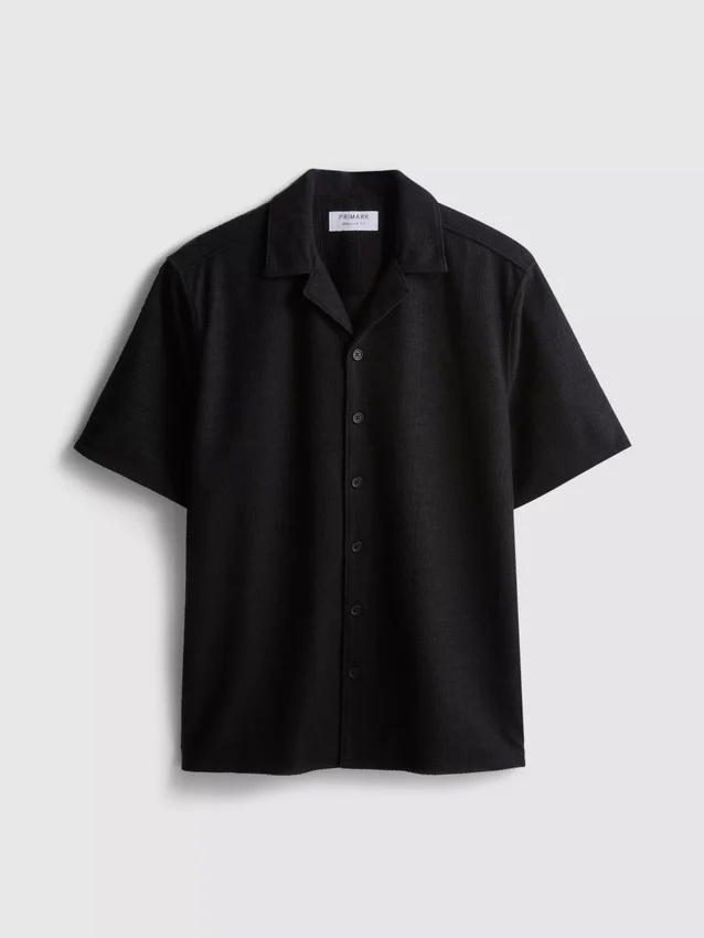 Short sleeve textured shirt