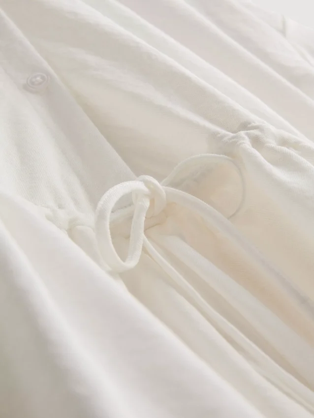Short-sleeve tiered mini dress