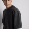 Short sleeved washed t-shirt