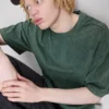 Short sleeved washed t-shirt
