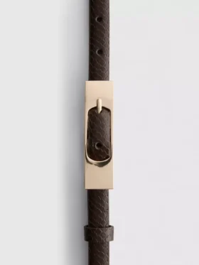 Skinny rectangle buckle belt