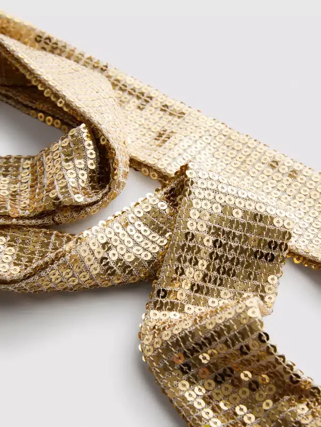 Skinny sequin scarf
