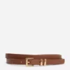 Skinny square buckle belt